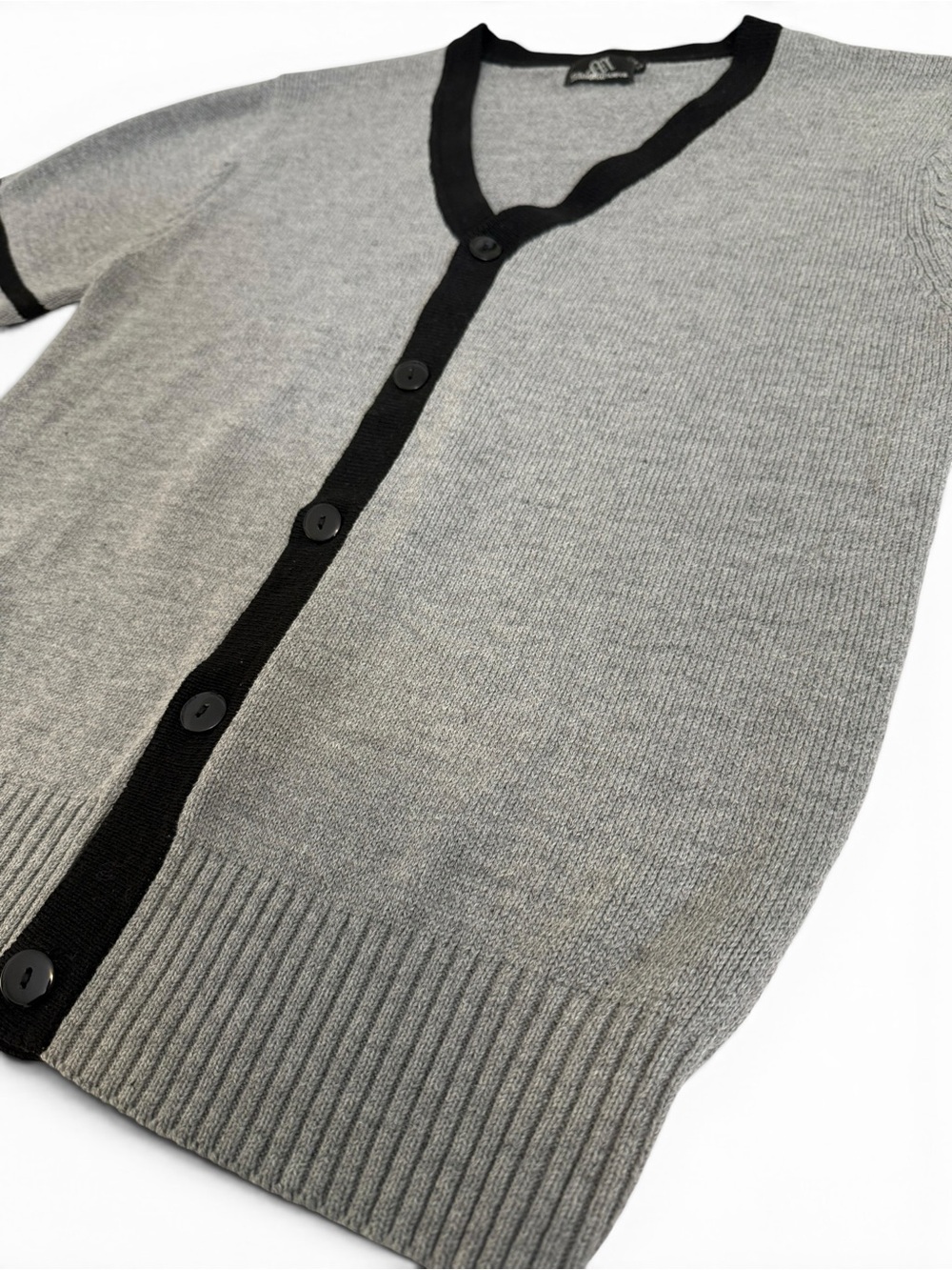 Molokai Surf Gray Black Cardigan Sweater Men’s Small Preppy Academia - Picture 5 of 10